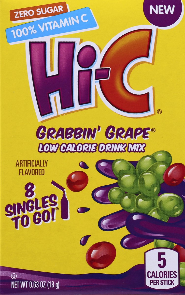 slide 12 of 13, Hi-C Grabbin' Grape Drink Mix - 8 ct, 8 ct