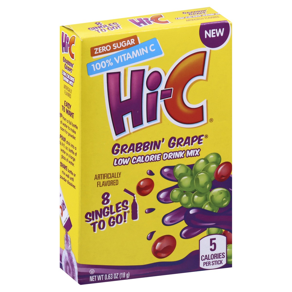 slide 4 of 13, Hi-C Grabbin' Grape Drink Mix - 8 ct, 8 ct