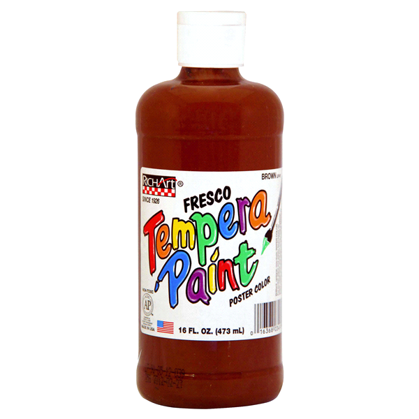 slide 1 of 4, Darice Rich Art Tempera Liquid Paint Brown, 16 oz