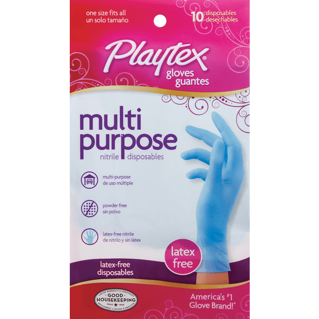 slide 1 of 1, Playtex Disposables One Size Fits All Gloves, 10 ct