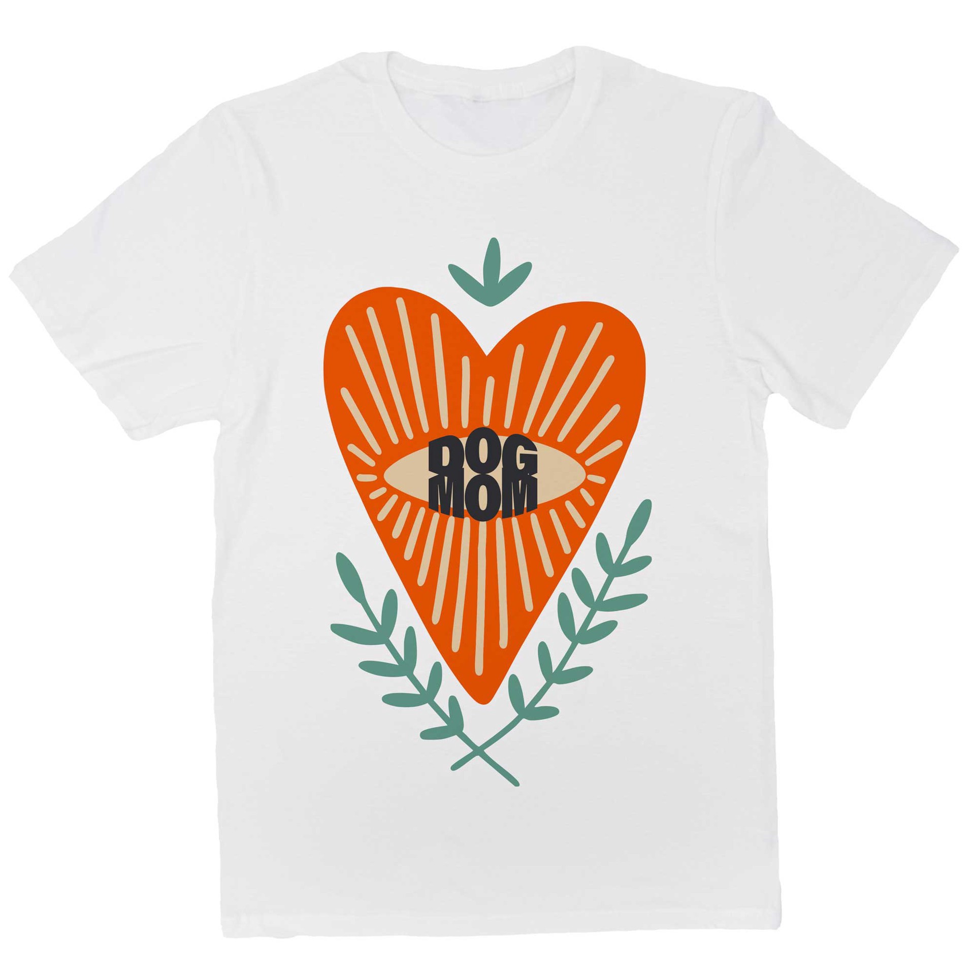 slide 1 of 1, Zanden Dog Mom Heart Adult Unisex T-Shirt, Medium, 1 ct