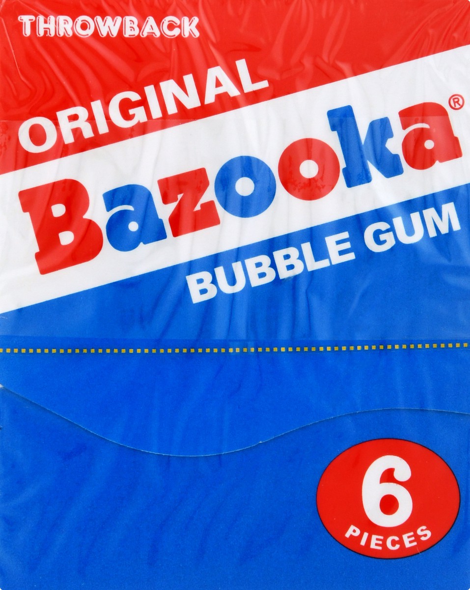 slide 2 of 10, Bazooka Throwback Original Bubble Gum, 6 ct; 1.5 oz
