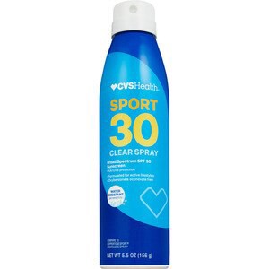 slide 1 of 1, CVS Health Sport Clear Broad Spectrum Sunscreen Spray 6 Oz, Spf 30, 1 ct