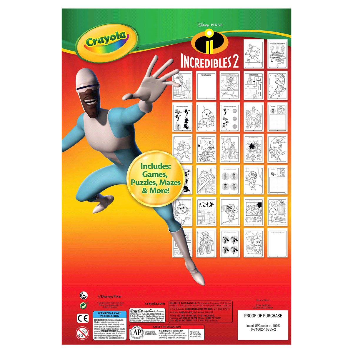 slide 3 of 5, Crayola Incredibles 2 Coloring & Activity Pad w/Markers, 1 ct