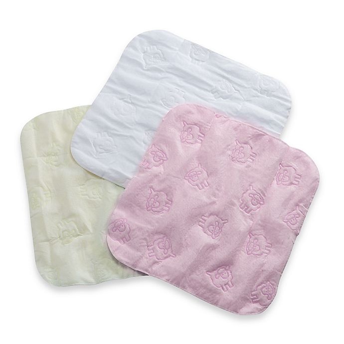 slide 1 of 1, bb Basics Jumbo Lap Pads - Maize/White/Pink, 3 ct