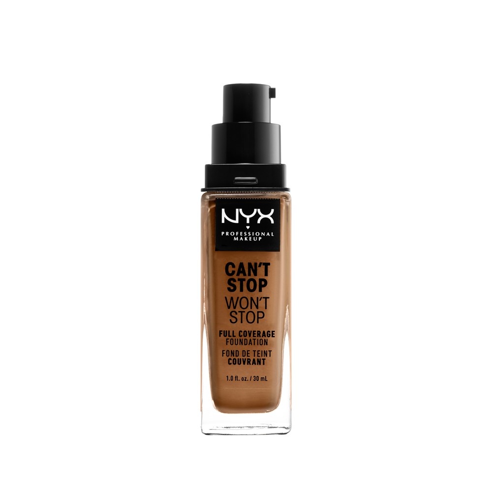 slide 2 of 3, Nyx Professional Makeup Can'T Stop Won'T Stop Full Coverage Foundation, Honey, 1 oz
