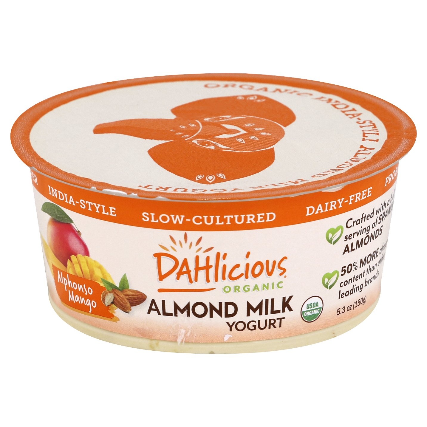 slide 1 of 1, Dahlicious Mango Almond Milk Yogurt, 5.3 oz