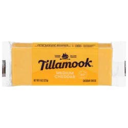 Tillamook Medium Cheddar Cheese Block - 8 oz