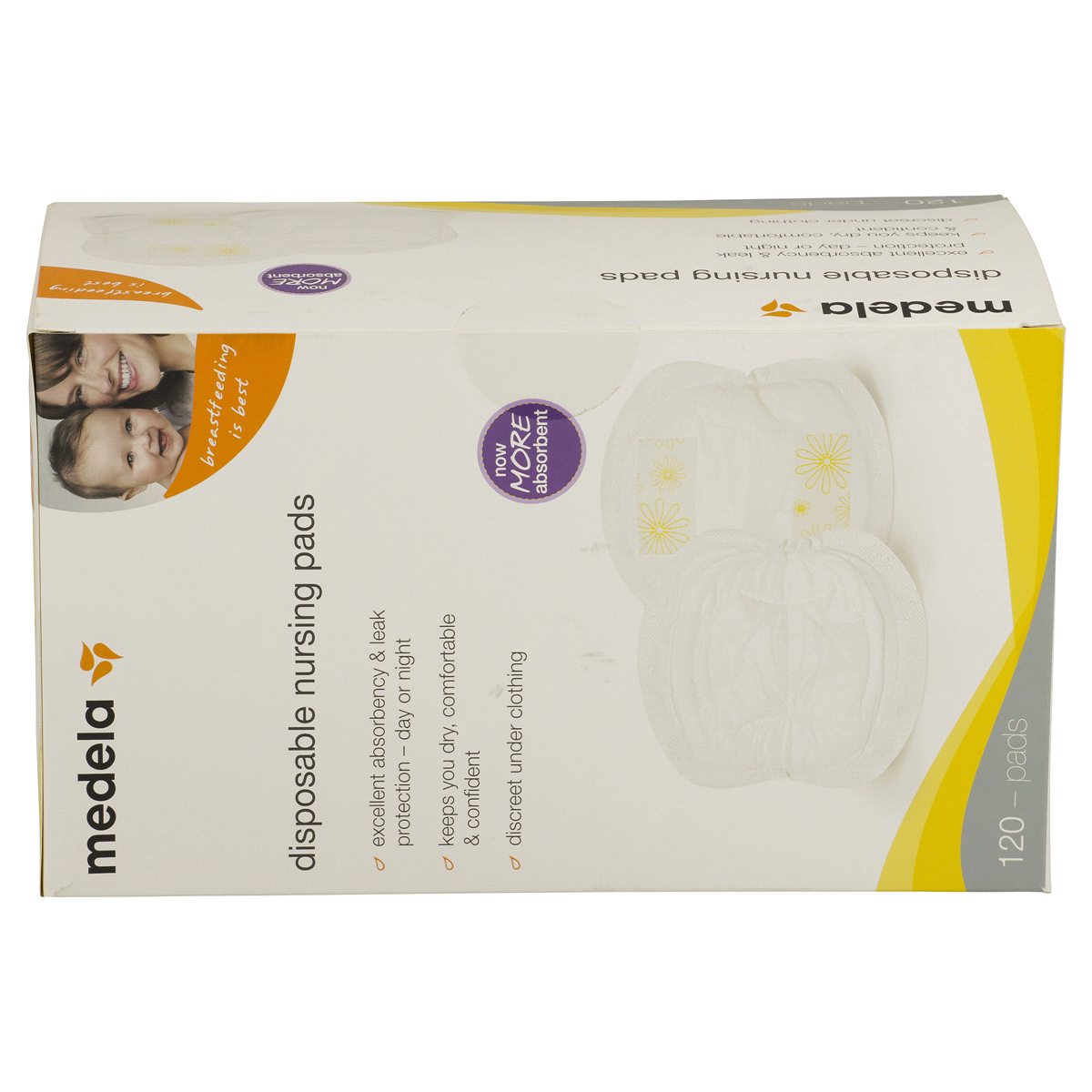 slide 3 of 7, Medela Disposable Nursing Bra Pads, 120 ct