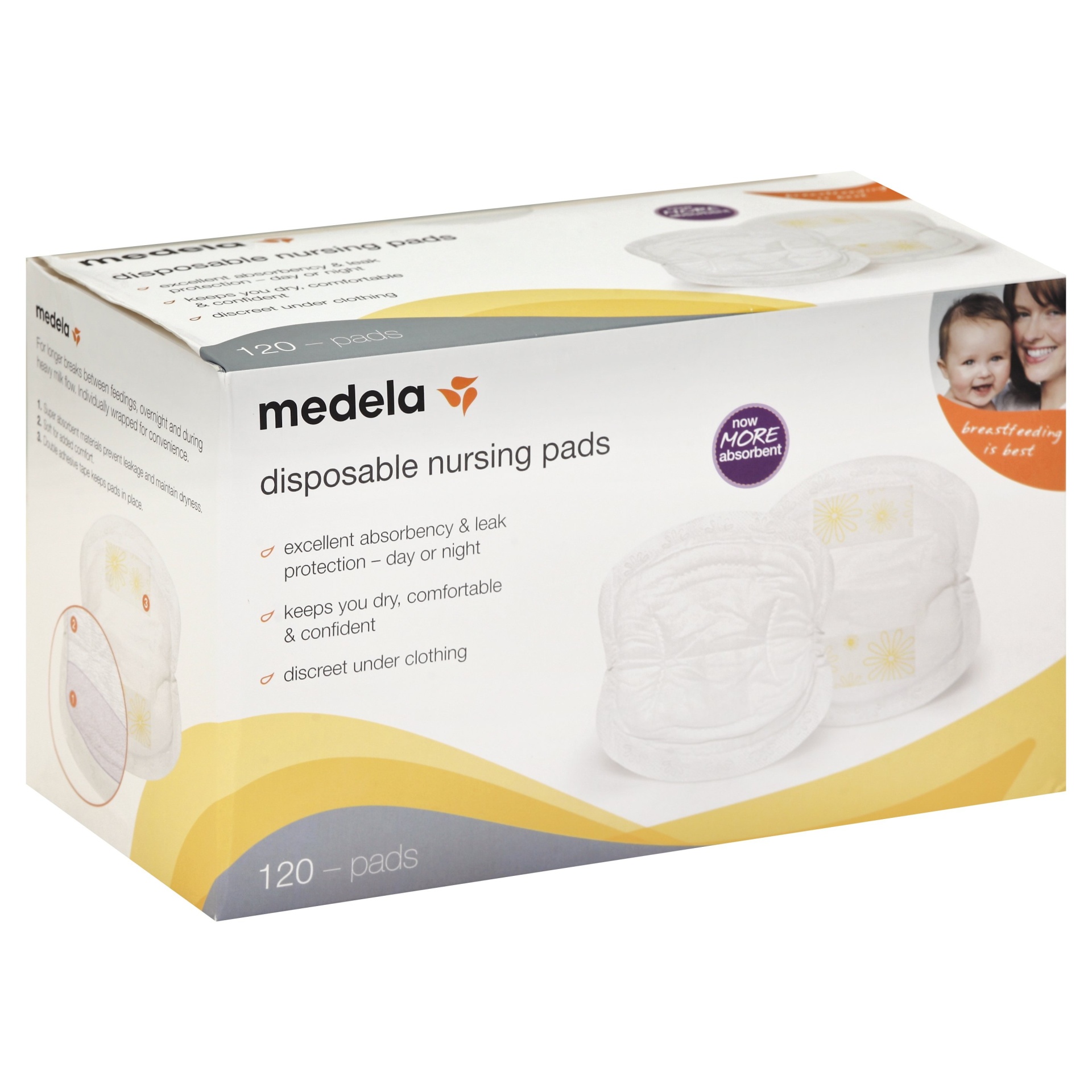 slide 1 of 7, Medela Disposable Nursing Bra Pads, 120 ct