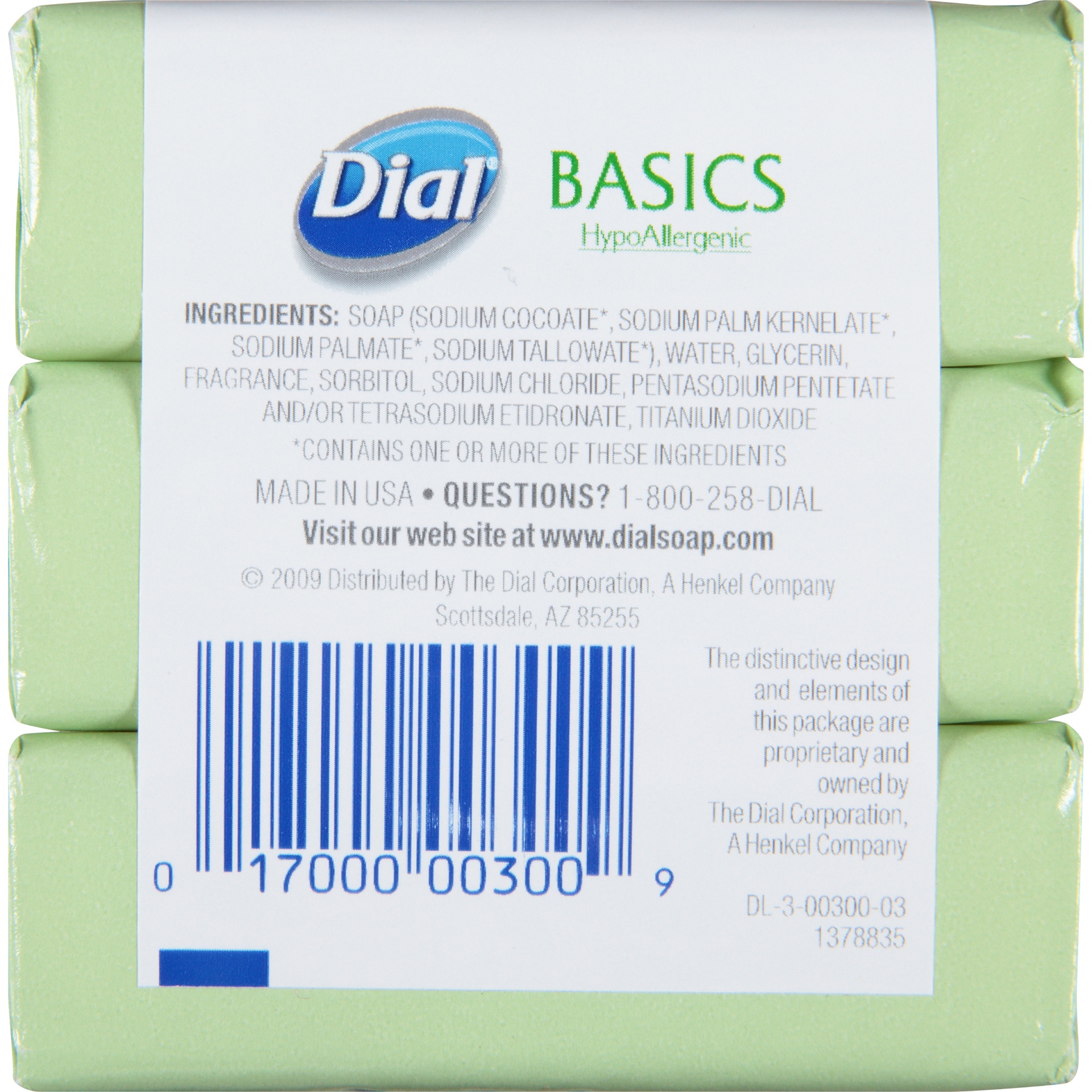 slide 5 of 7, Dial Basics Hypoallergenic Soap, 3 ct; 3.5 oz