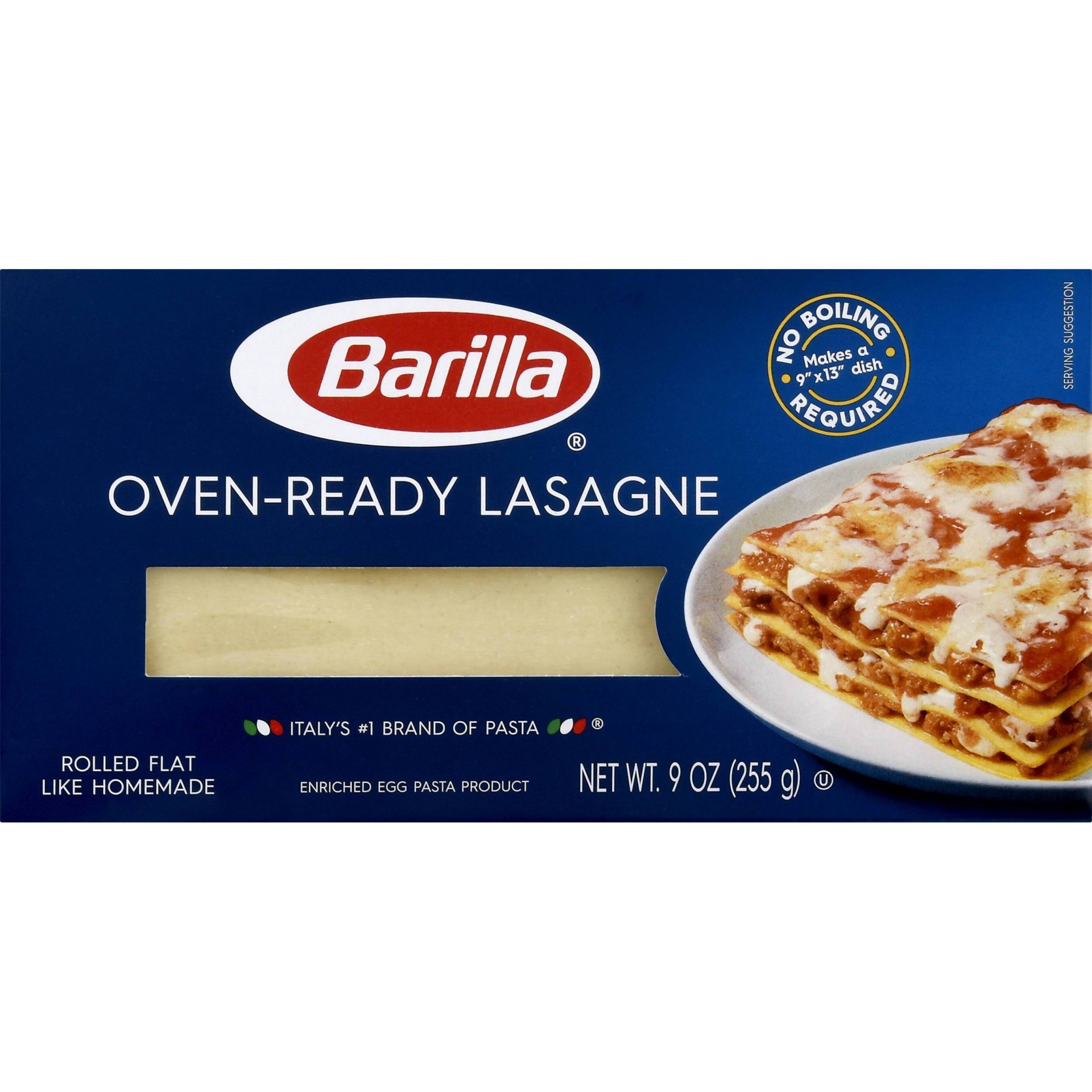 slide 1 of 8, Barilla Oven-Ready Lasagne Noodles, 9 oz