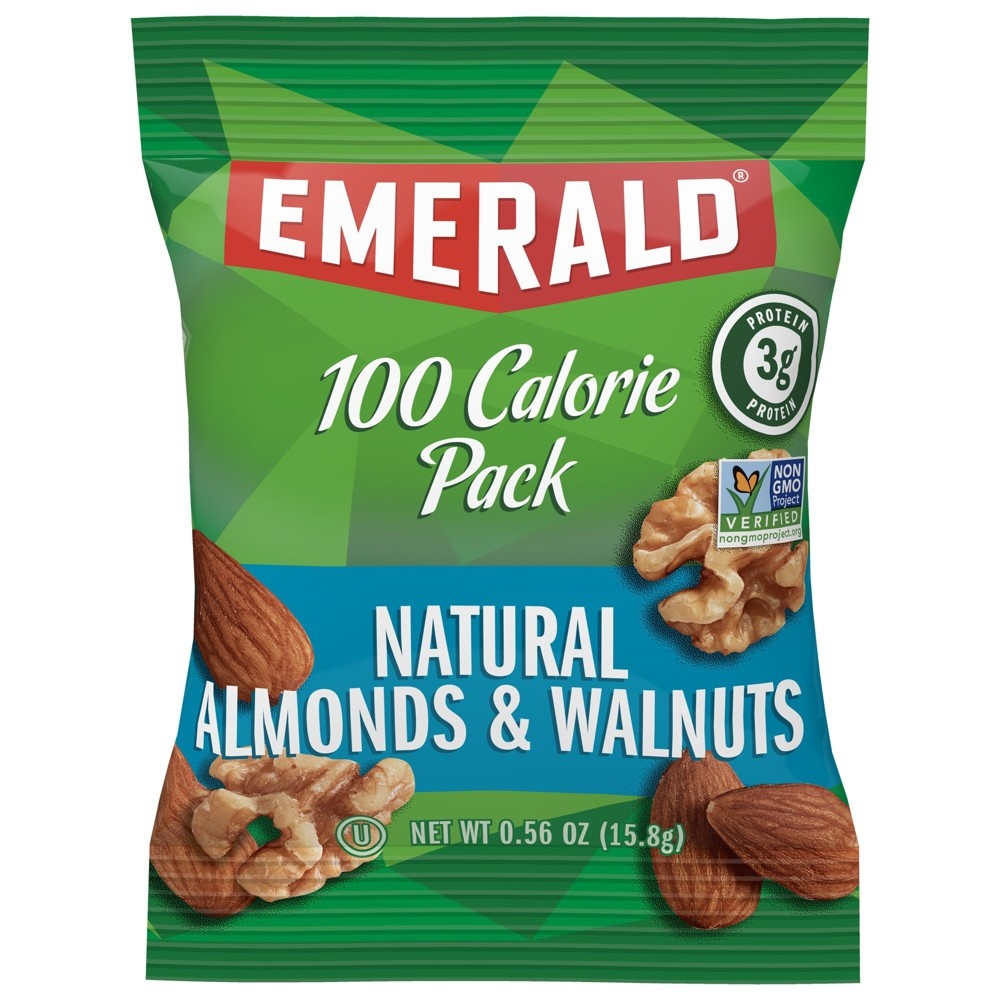 slide 7 of 11, Emerald Natural Almonds & Walnuts 100 Calorie Packs, 7 ct; 0.56 oz