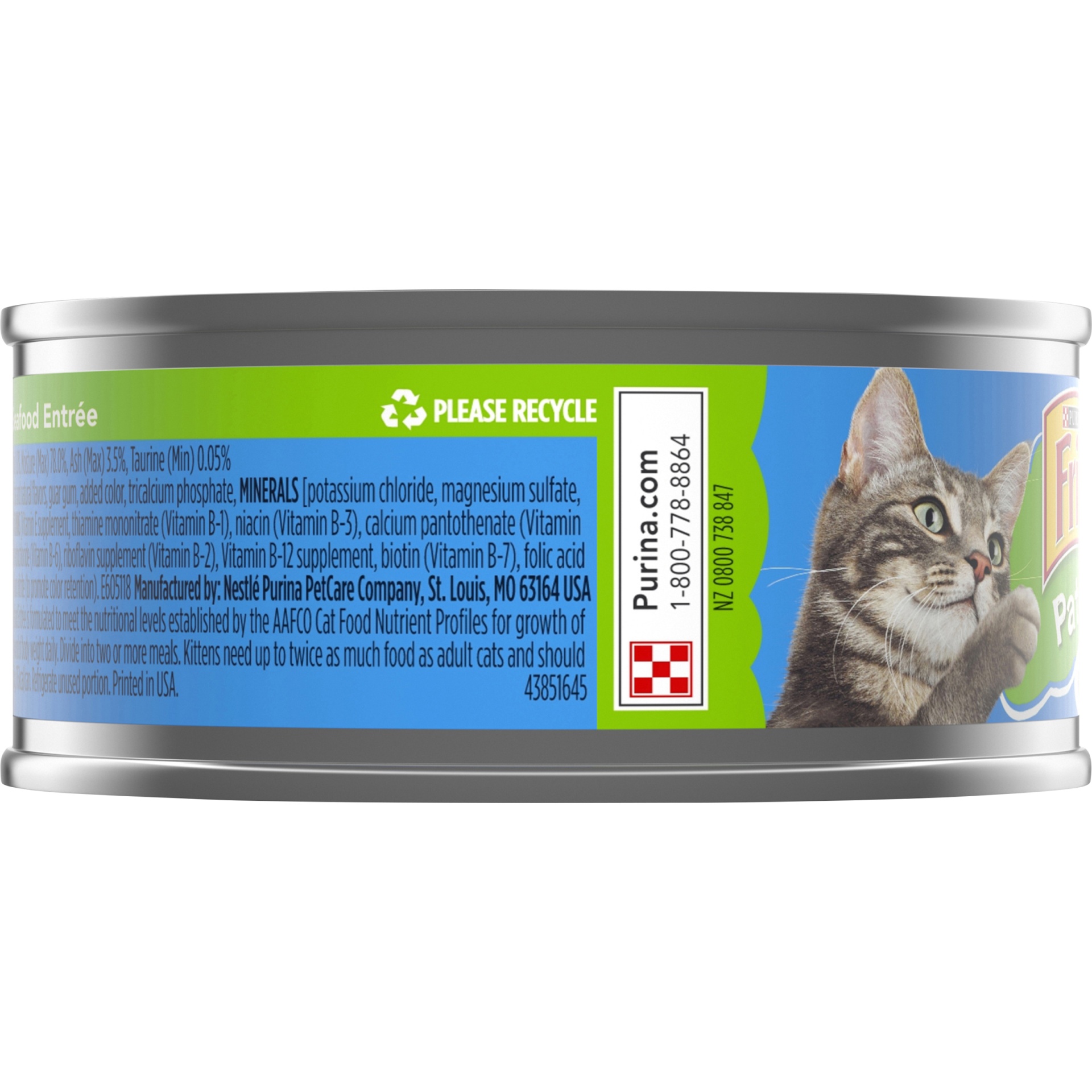 slide 5 of 7, Purina Friskies Pate Classic Seafood Entree Cat Food, 5.5 oz