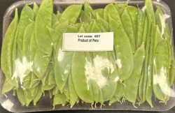 Trayed Snow Peas