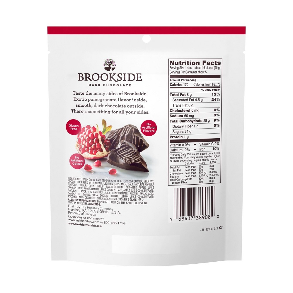 slide 7 of 8, Brookside Pomegranate Dark Chocolate - 7oz, 