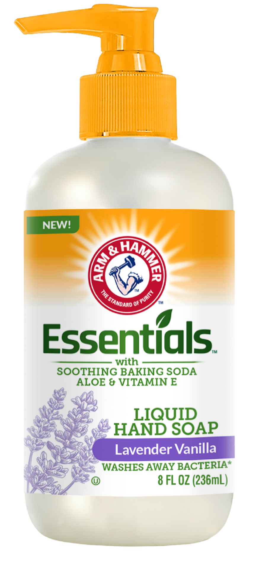 slide 1 of 1, ARM & HAMMER Essentials Liquid Hand Soap, Lavender Vanilla, 8 oz