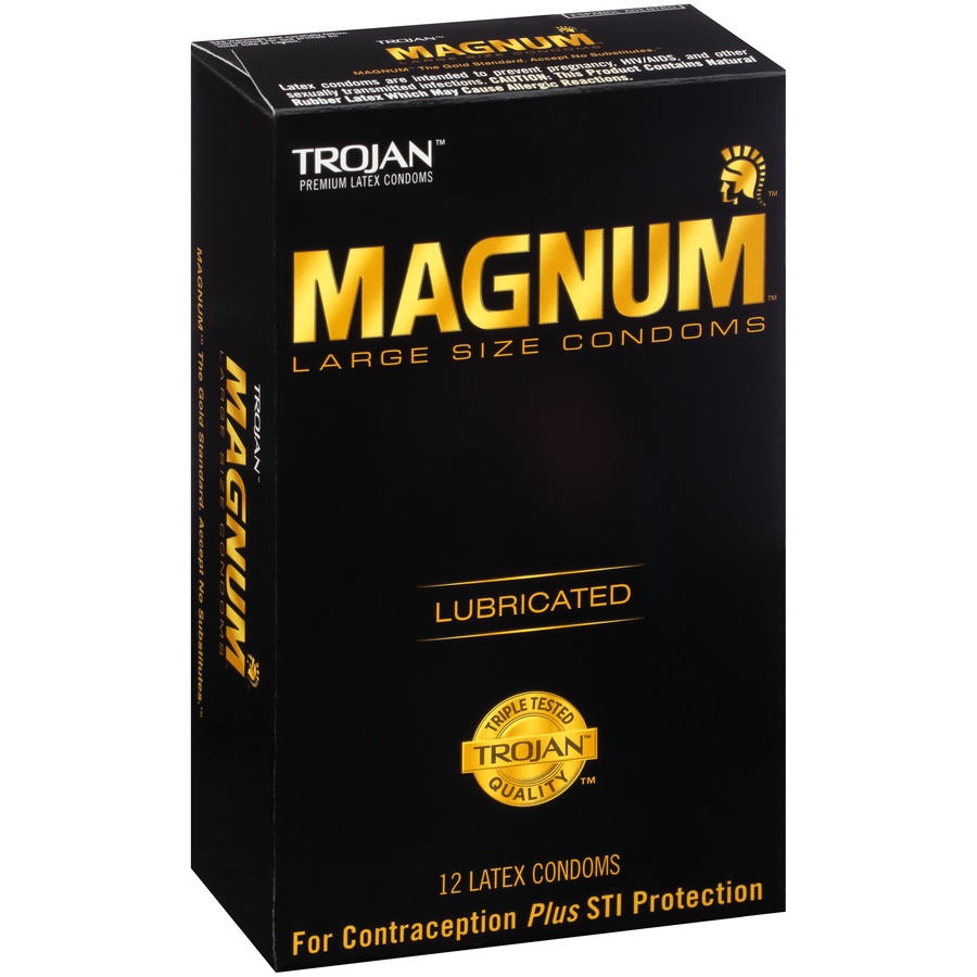 slide 2 of 6, Trojan Magnum Large Size Lubricated Condoms - 12ct, 12 ct