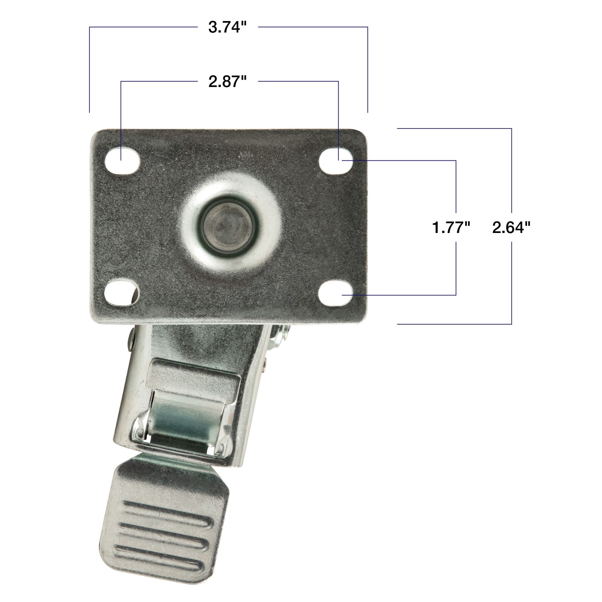 slide 7 of 9, Super Sliders 3" Polyurethane Swivel Caster with Brake, 175-lb. Capacity, Red, 1 ct