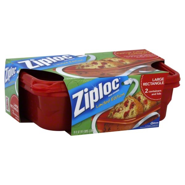 slide 1 of 1, Ziploc Containers And Lids Large Rectangle, 1 ct