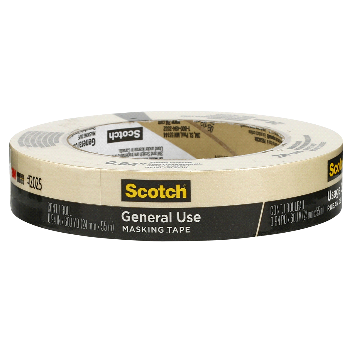 slide 1 of 1, Scotch General Masking Tape - Natural, 0.94 in x 60.1 yd