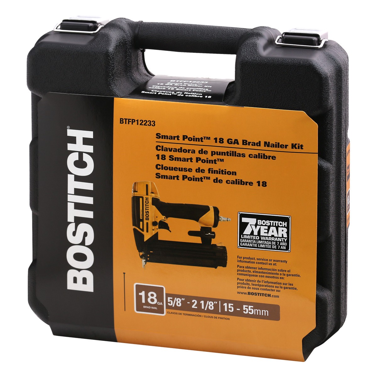 slide 7 of 10, BOSTITCH Brad Nailer Kit 1 ea, 1 ct