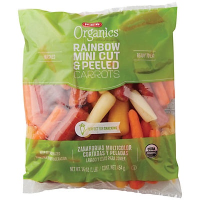 slide 1 of 1, H-E-B Organics Rainbow Baby Carrots, 12 oz