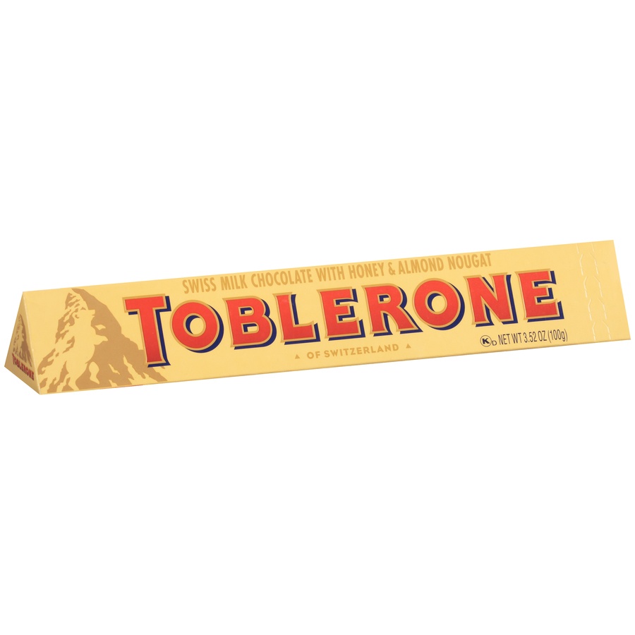 slide 2 of 8, Toblerone Swiss Milk Chocolate Candy Bar with Honey and Almond Nougat, 3.52 oz, 3.5 oz