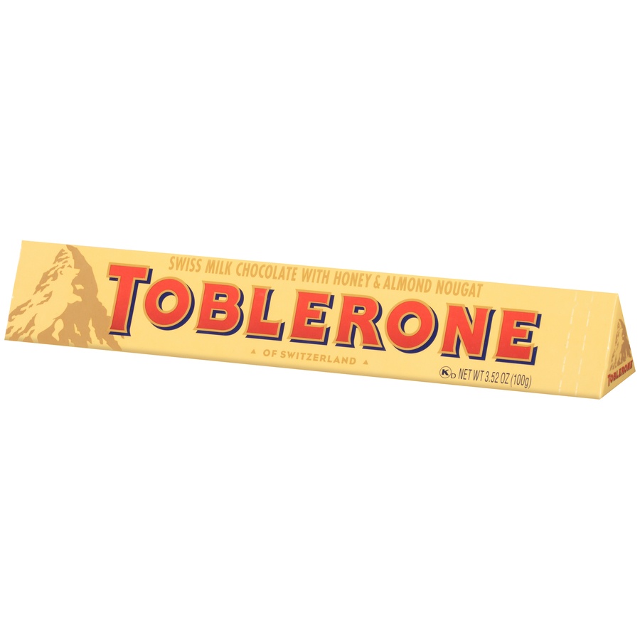 slide 3 of 8, Toblerone Swiss Milk Chocolate Candy Bar with Honey and Almond Nougat, 3.52 oz, 3.5 oz