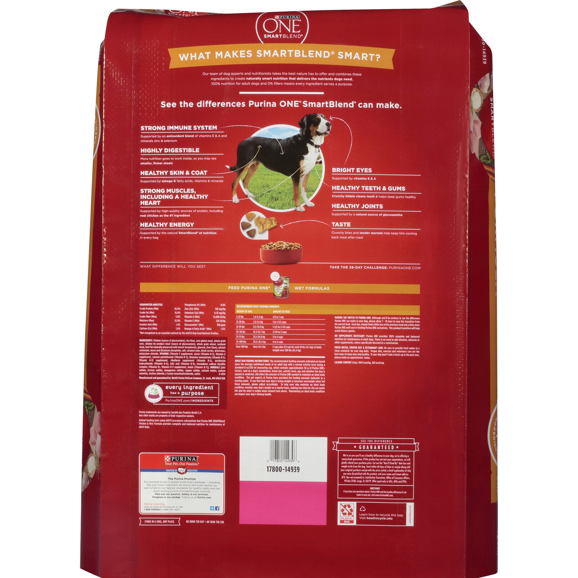 slide 6 of 9, Purina ONE SmartBlend Natural Dry Dog Food with Chicken & Rice - 31.1lbs, 31.1 lb
