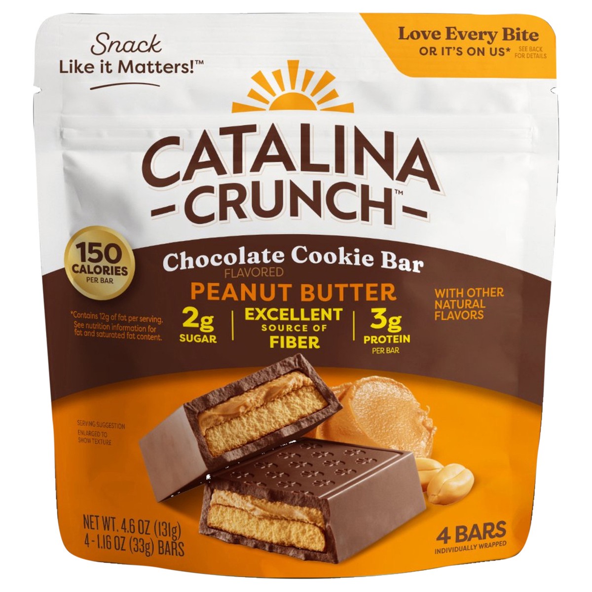 slide 1 of 10, Catalina Crunch Chocolate Cookie Bar with Peanut Butter - 4 - 1.16 oz Bars, 4 ct