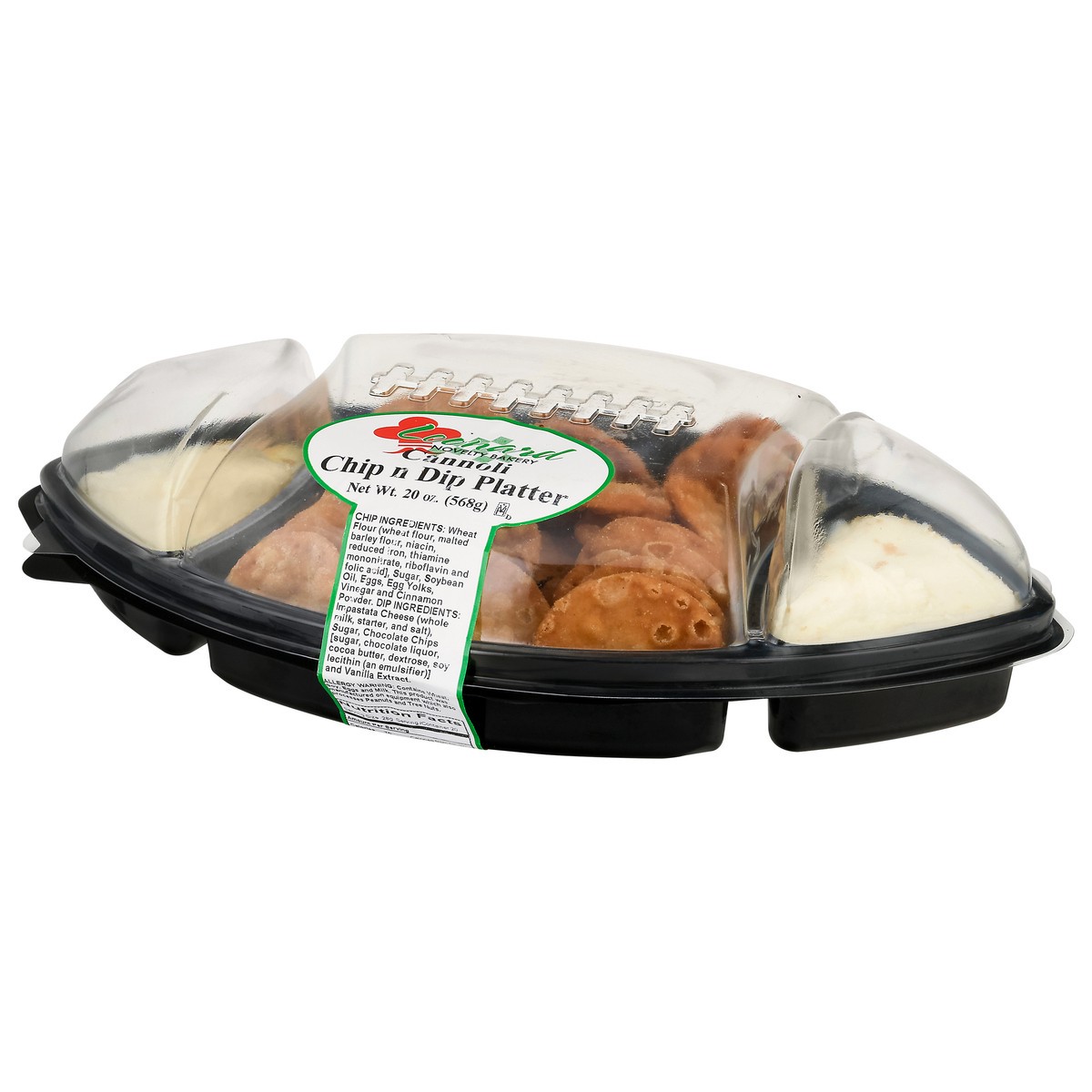 slide 10 of 14, Leonard Novelty Bakery Cannoli Chip n Dip Platter 20 oz, 20 oz
