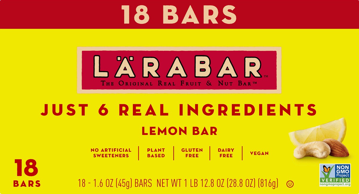 slide 12 of 13, LÄRABAR Lemon Fruit & Nut Bar - 18 ct, 18 ct
