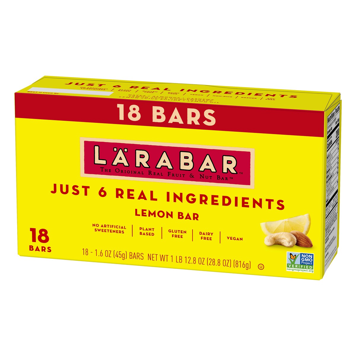 slide 2 of 13, LÄRABAR Lemon Fruit & Nut Bar - 18 ct, 18 ct