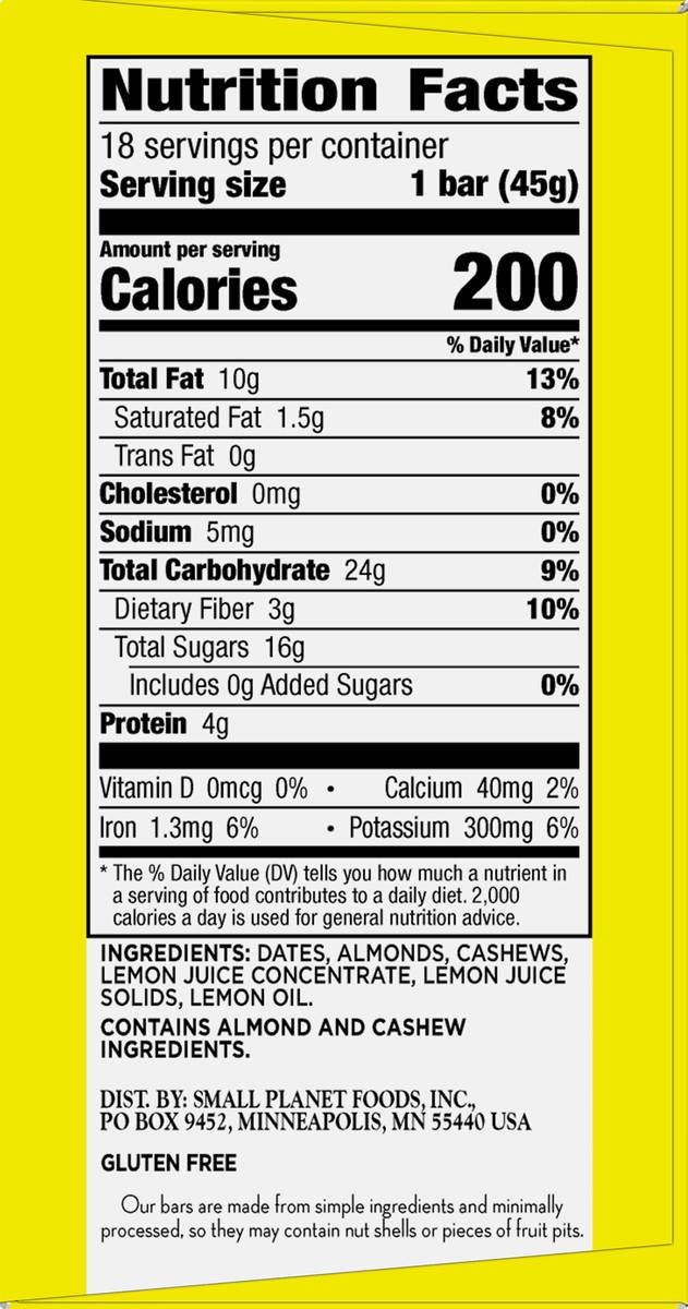 slide 5 of 13, LÄRABAR Lemon Fruit & Nut Bar - 18 ct, 18 ct