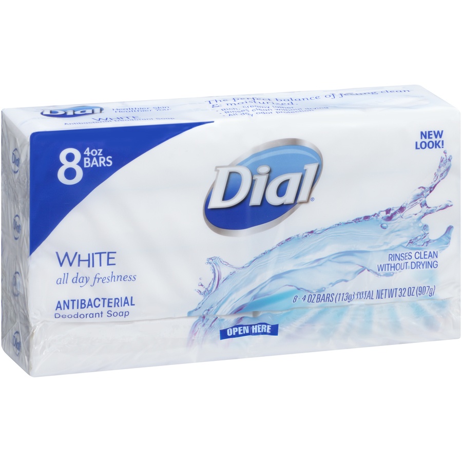 slide 3 of 7, Dial White Bath Soap, 