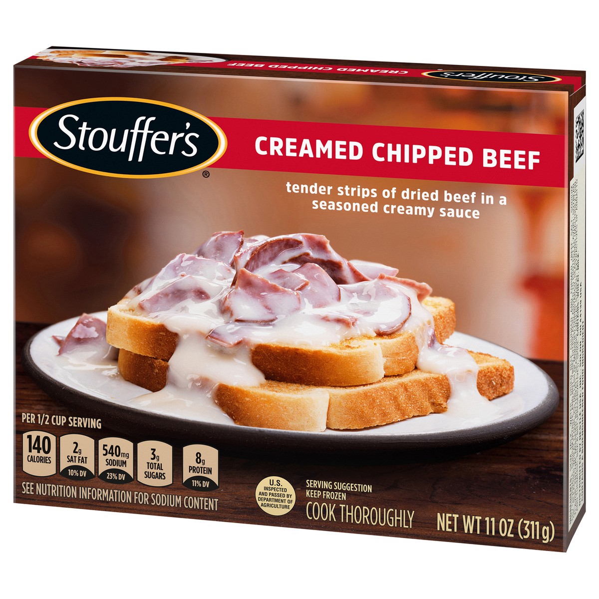 slide 3 of 9, Stouffer's Creamed Chipped Beef Frozen Meal, 11 oz