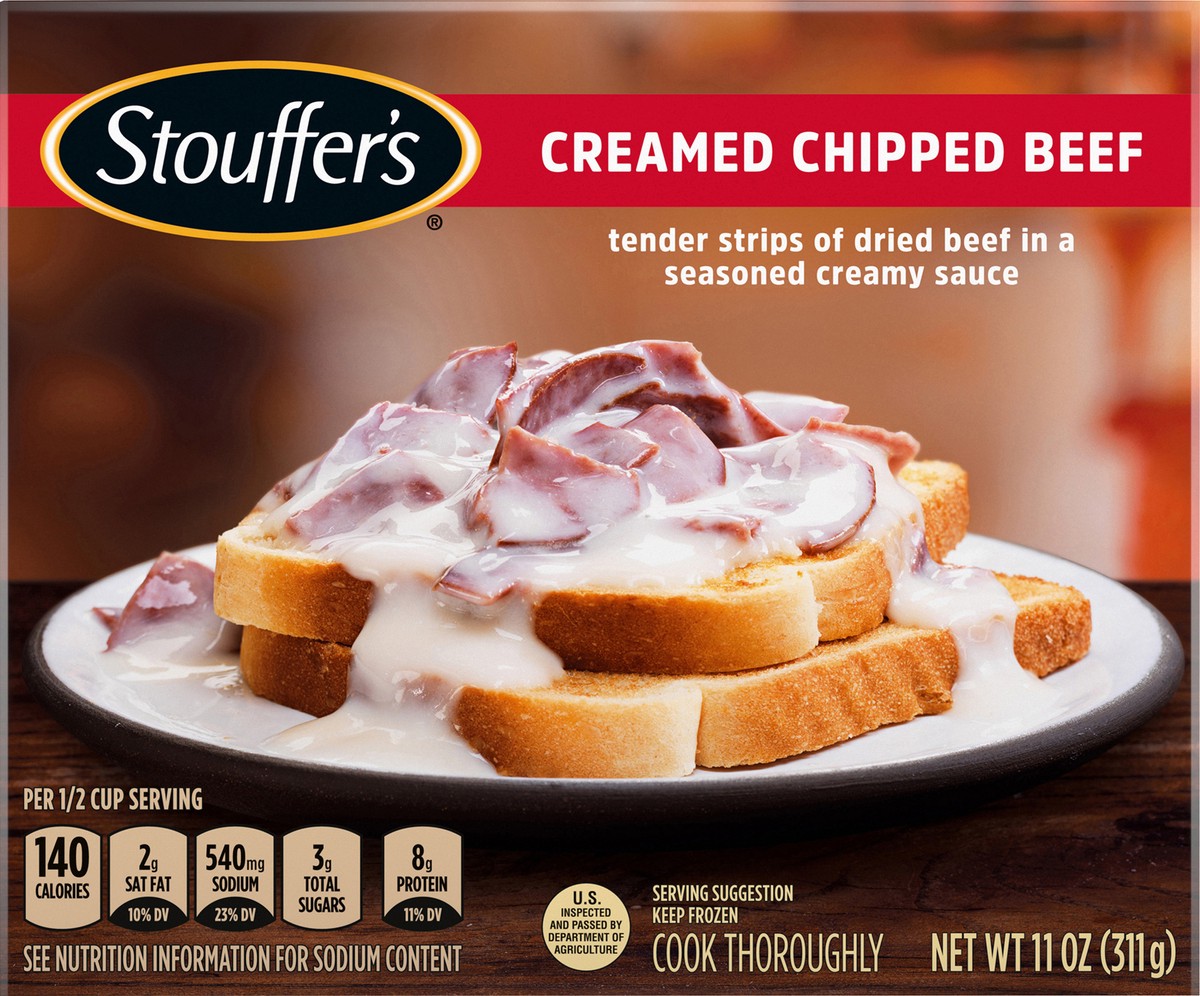 slide 6 of 9, Stouffer's Creamed Chipped Beef Frozen Meal, 11 oz