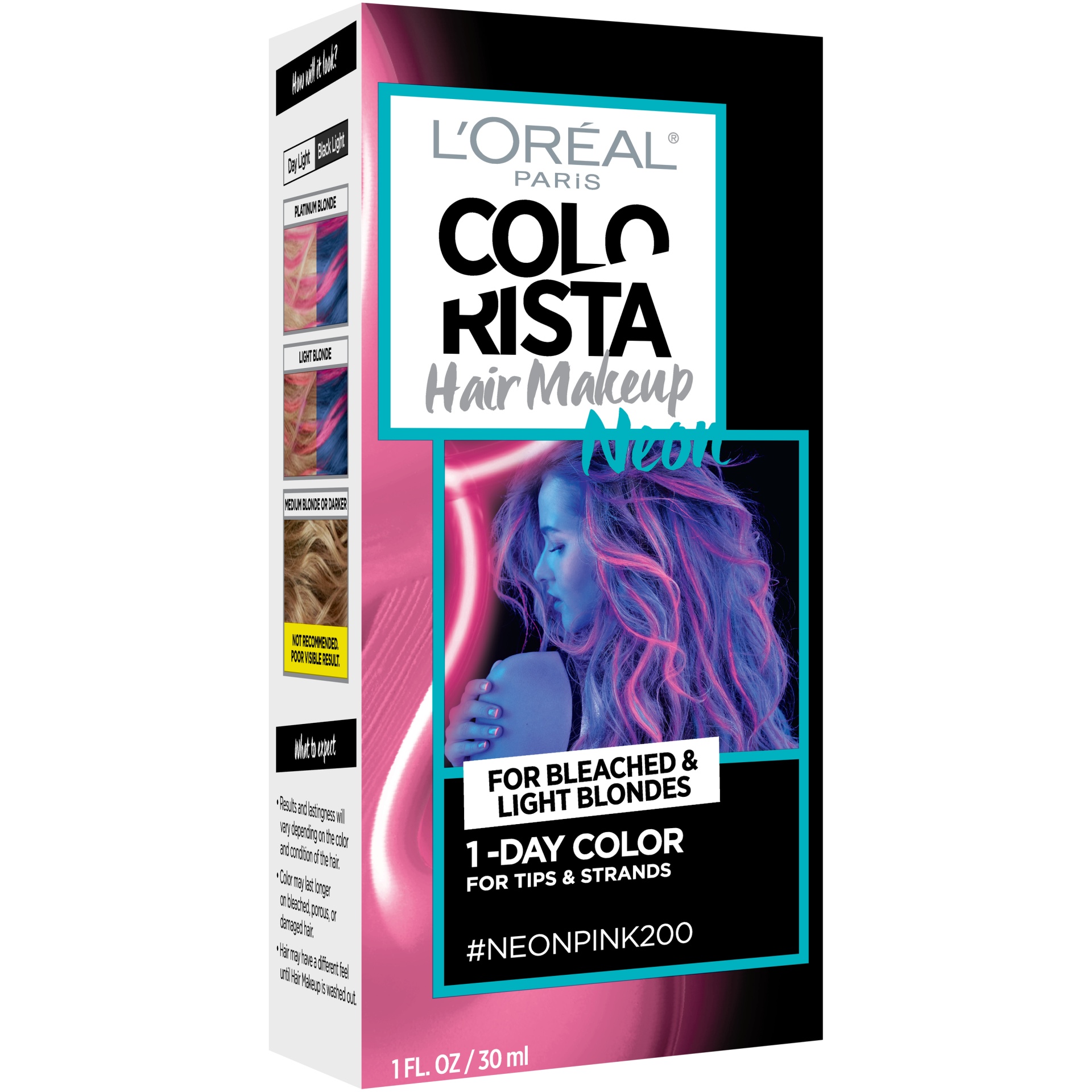 slide 6 of 7, L'Oréal Paris Colorista Neon Pink 1-Day Color Hair Makeup, 1 fl oz