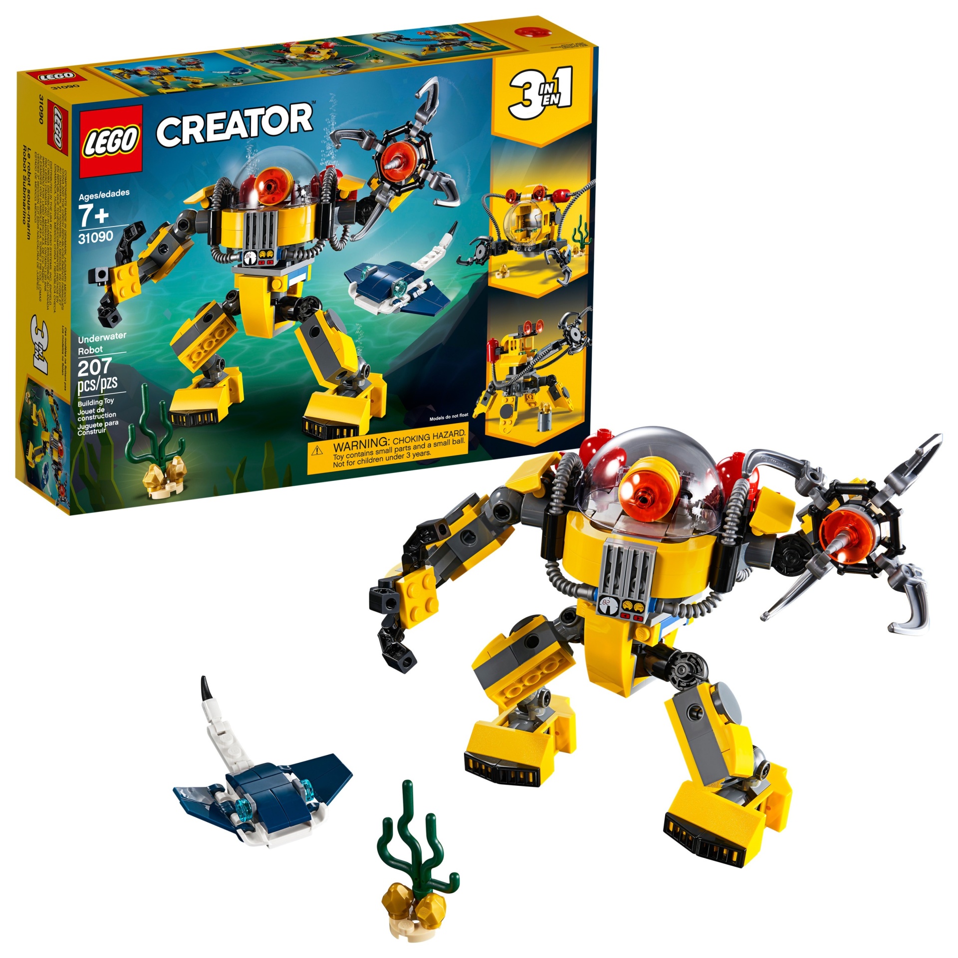 slide 1 of 7, LEGO Creator Underwater Robot 31090, 1 ct