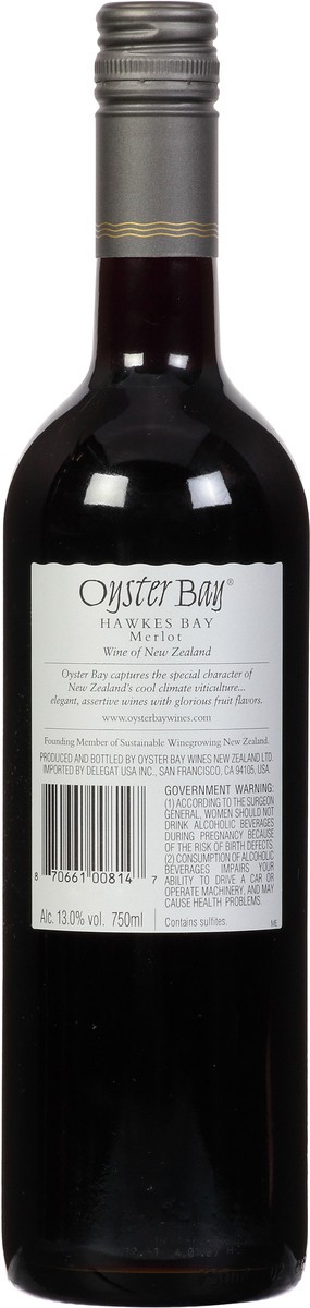 slide 5 of 9, Oyster Bay Merlot, 750 ml
