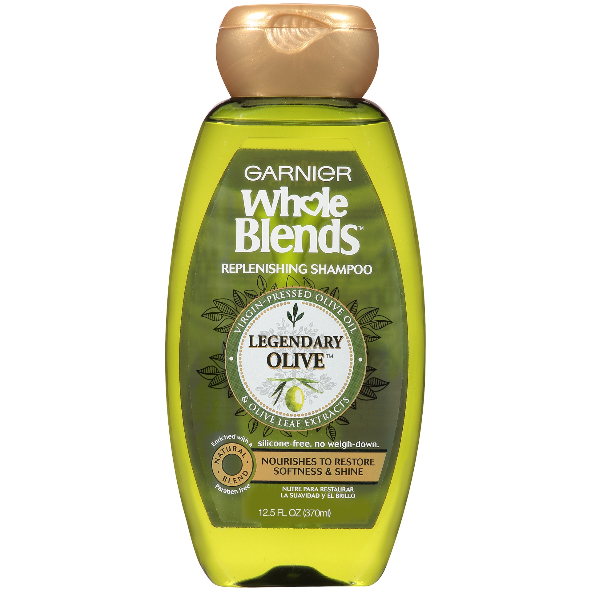 slide 2 of 6, Garnier Whole Blends Legendary Olive Replenishing Shampoo, 12.5 fl oz