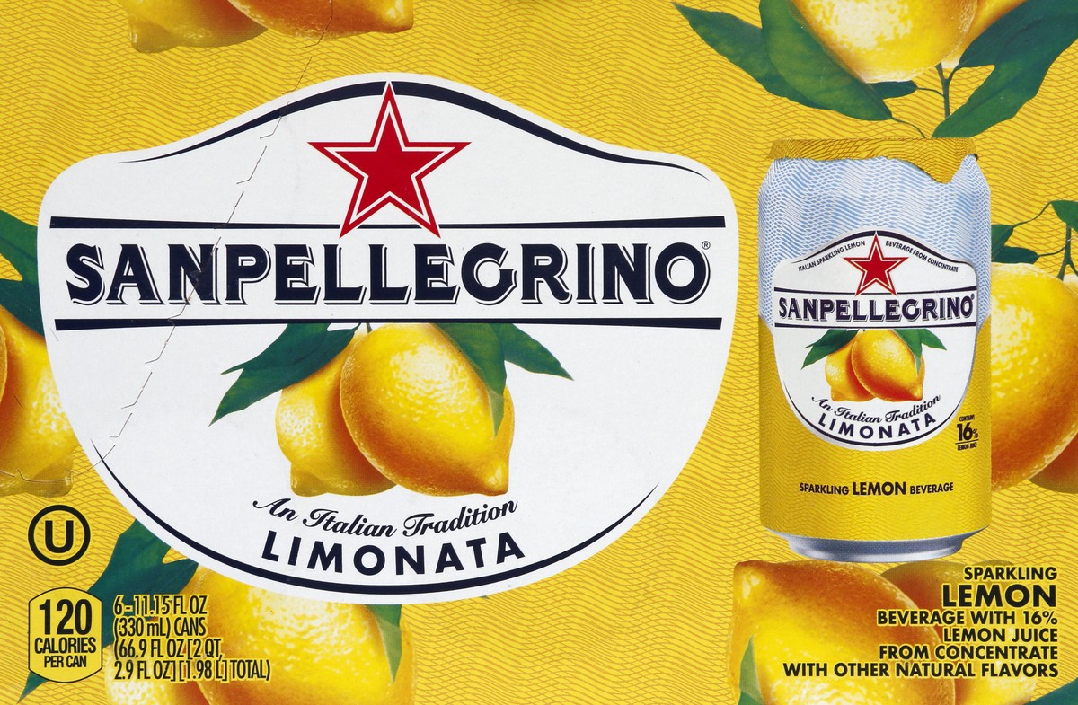 slide 2 of 10, SANPELLEGRINO Sparkling Fruit Beverages, Limonata (Lemon) - 66.9 oz, 66.9 oz