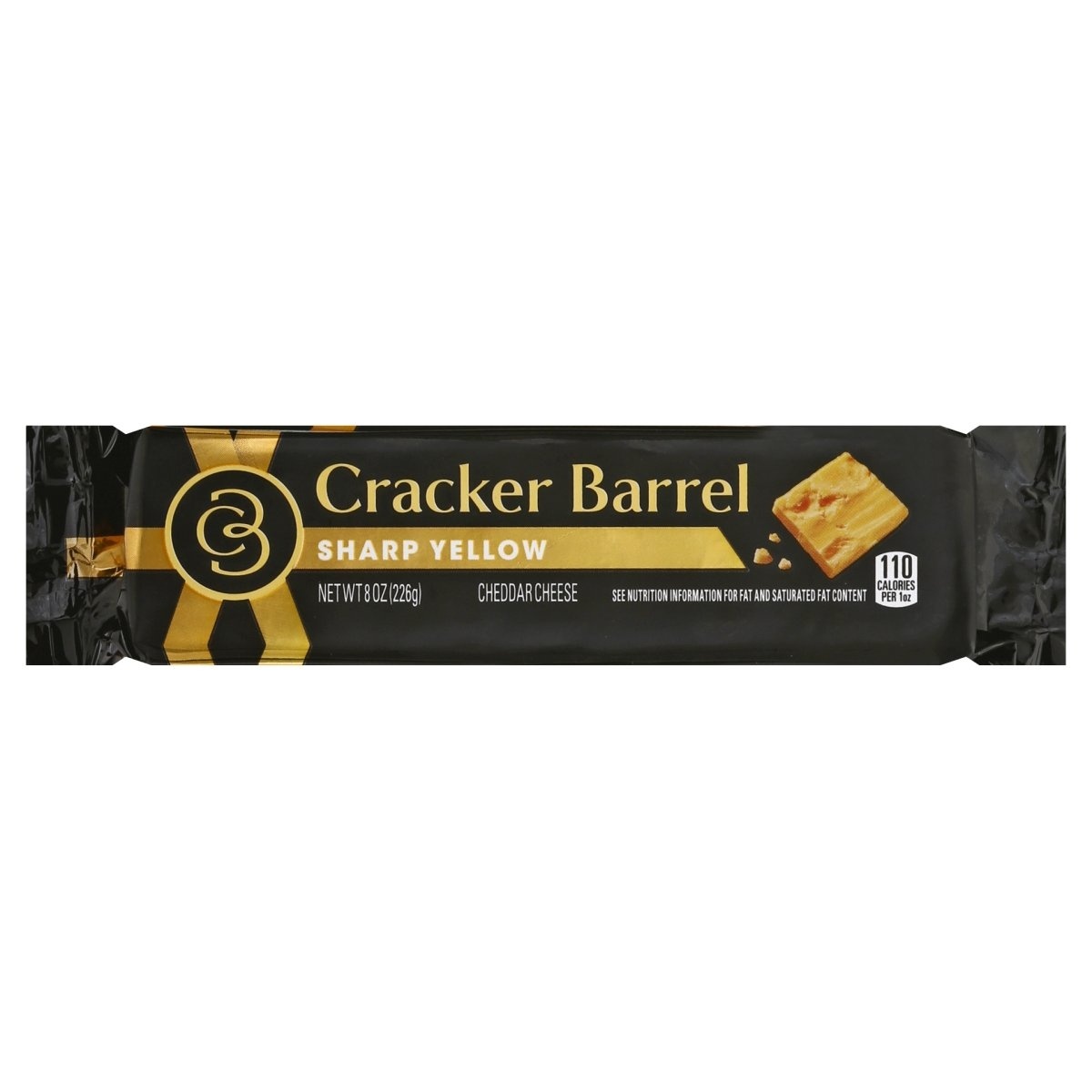 slide 1 of 8, Cracker Barrel Sharp Cheddar Cheese Chunk, 8 oz