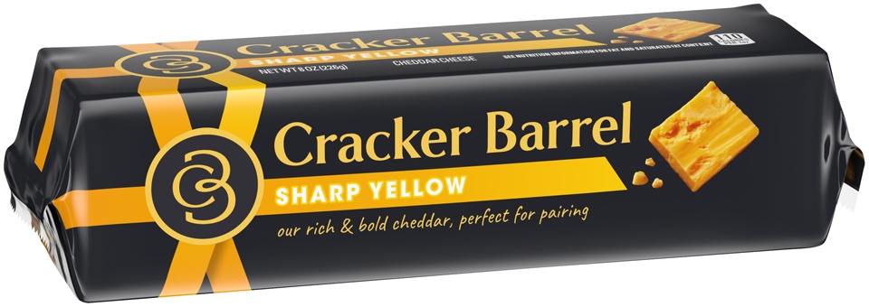 slide 3 of 8, Cracker Barrel Sharp Cheddar Cheese Chunk, 8 oz