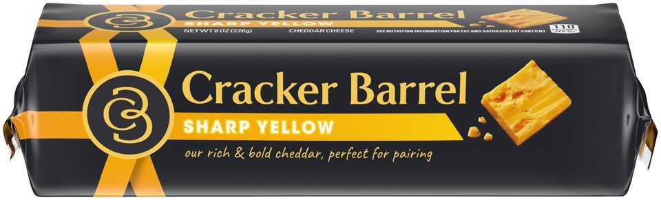 slide 1 of 8, Cracker Barrel Sharp Cheddar Cheese Chunk, 8 oz