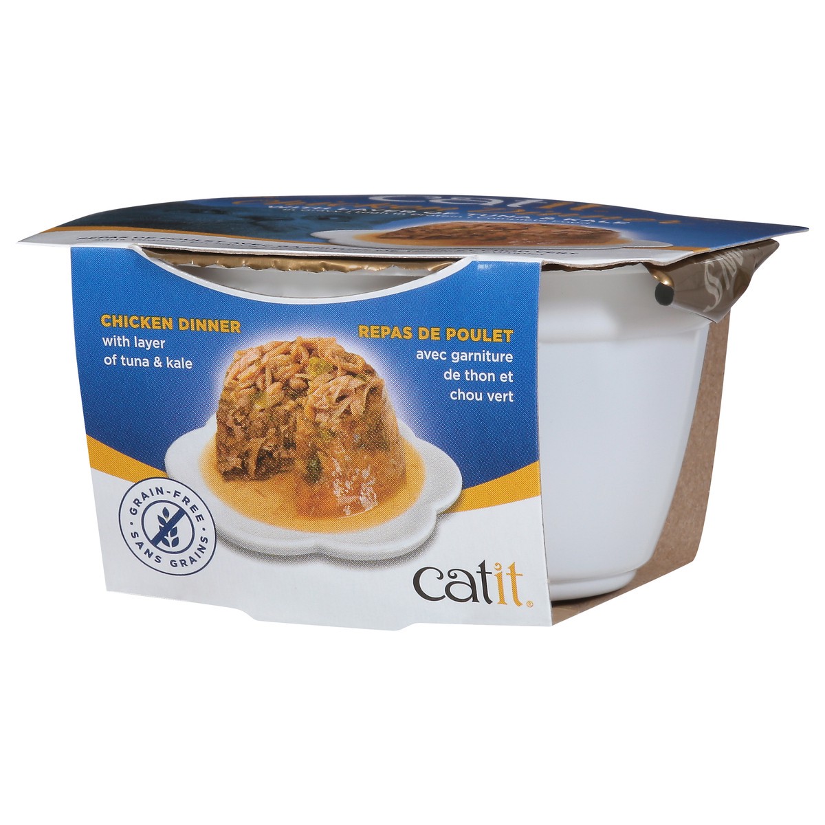 slide 4 of 14, Cat It Grain Free Chicken Dinner with Layer of Tuna & Kale Cat Food 2.8 oz, 