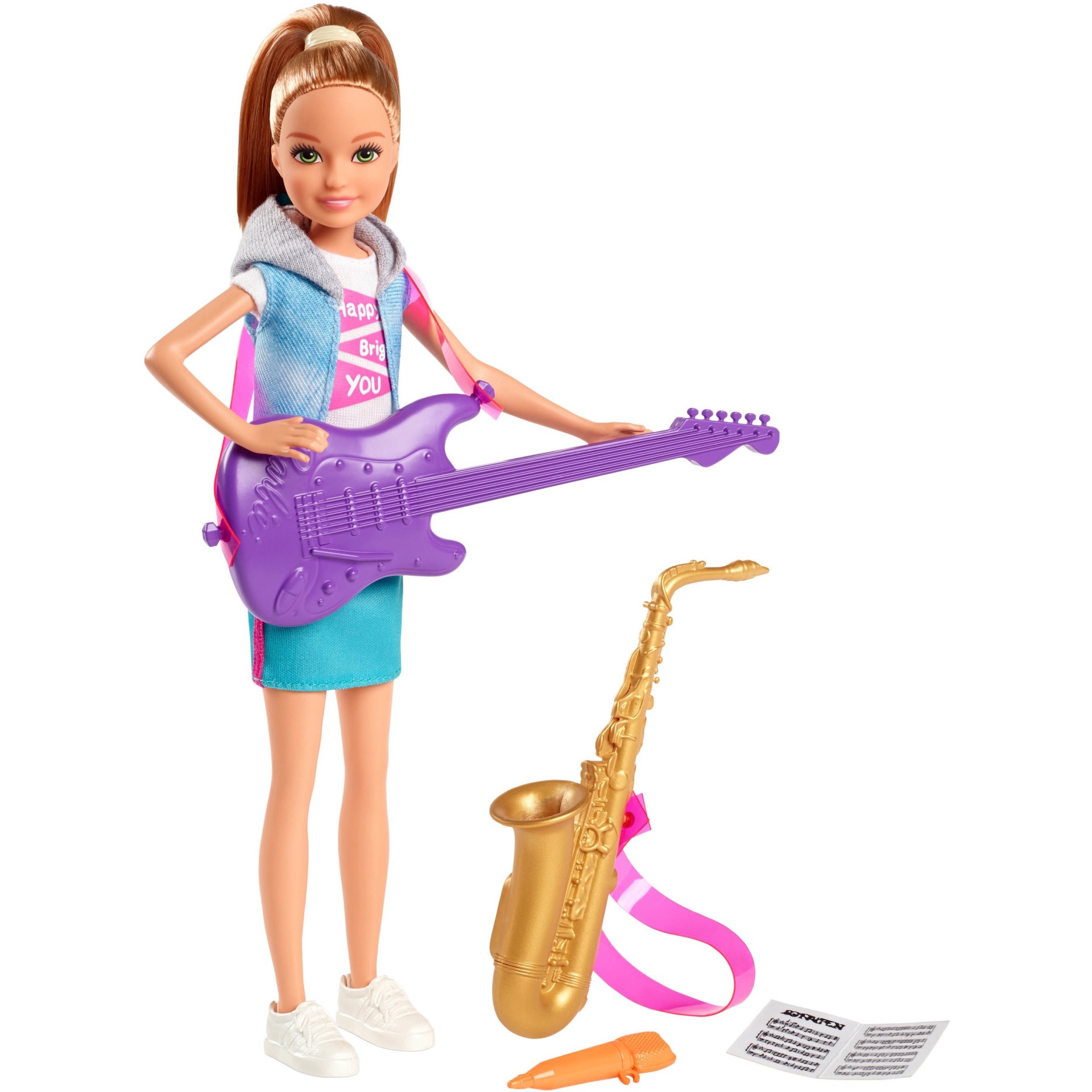 slide 1 of 7, Barbie Team Stacie Doll & Music Playset, 1 ct