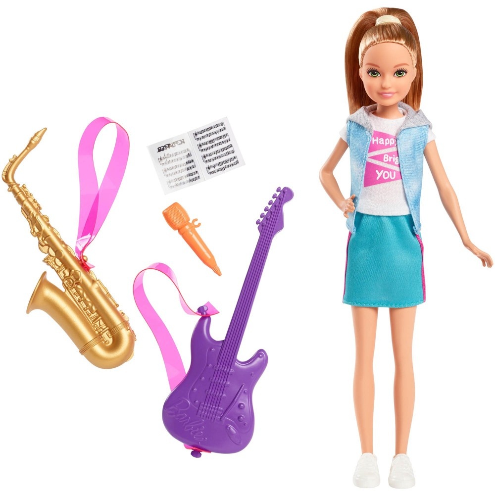 slide 4 of 7, Barbie Team Stacie Doll & Music Playset, 1 ct