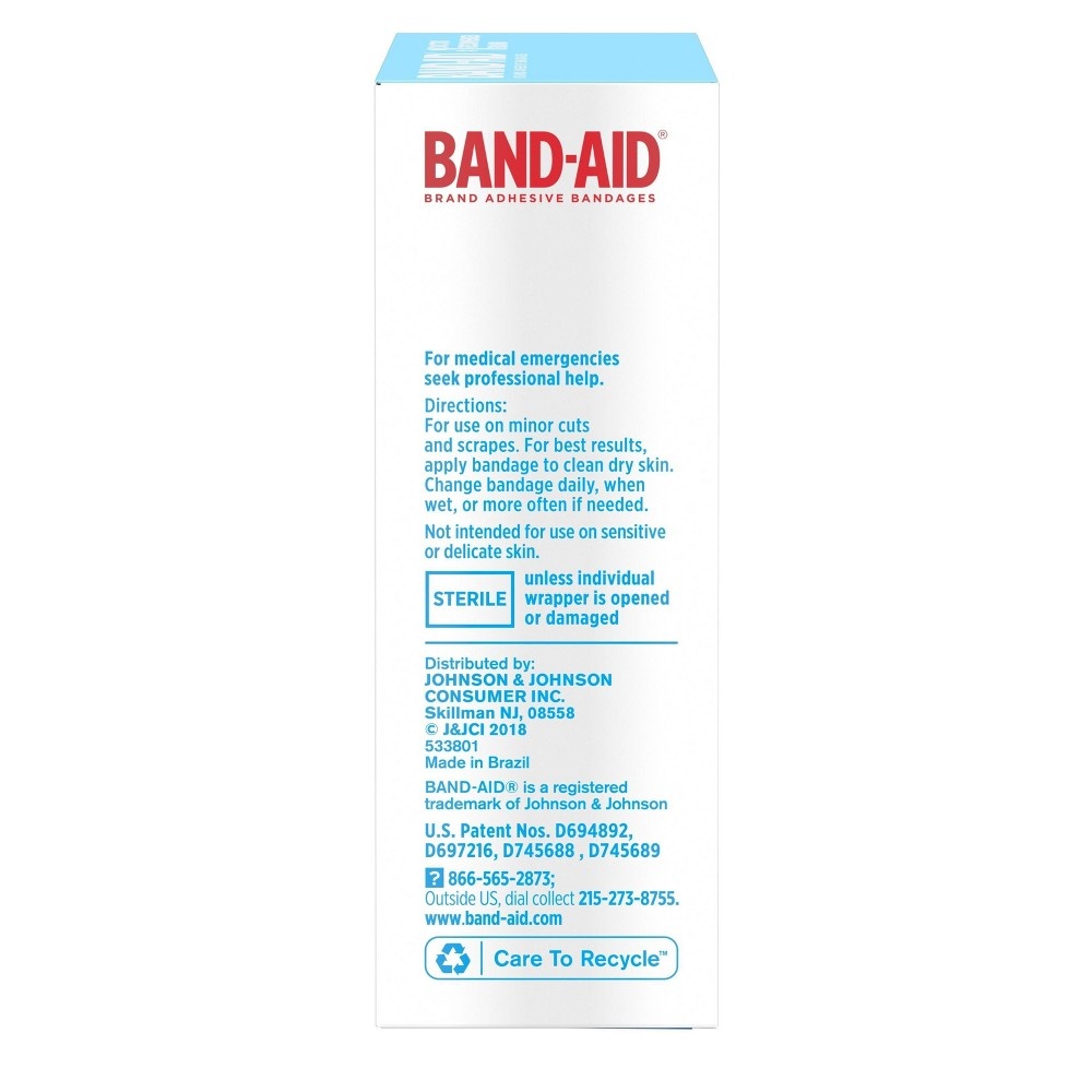 slide 4 of 10, BAND-AID Water Block Waterproof Tough Adhesive Bandages for First Aid Wound Care, Durable Waterproof Bandages to Protect Minor Cuts, Burns & Scrapes, Quilt-Aid Pad, One Size, 20 ct, 20 ct
